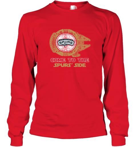 NBA Come To The San Antonio Spurs Star Wars Basketball Sports Long Sleeve T-Shirt yfil nba come to the san antonio spurs star wars basketball sports long sleeve tee 14 front red