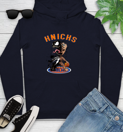 NBA New York Knicks Basketball Venom Groot Guardians Of The Galaxy Youth Hoodie 4