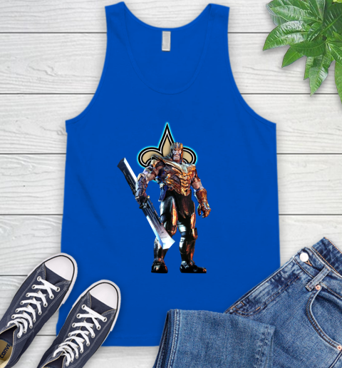 NFL Thanos Gauntlet Avengers Endgame Football New Orleans Saints Tank Top 5