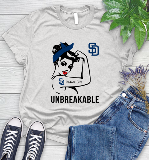 MLB San Diego Padres Girl Unbreakable Baseball Sports Women's T-Shirt