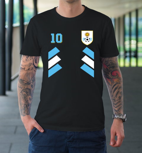 Retro10 Uruguayan Football Uruguay Soccer Uruguay Flag T-Shirt
