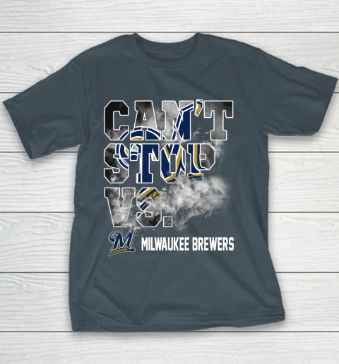 MLB Milwaukee Brewers Baseball Can't Stop Vs Brewers Youth T-Shirt 5