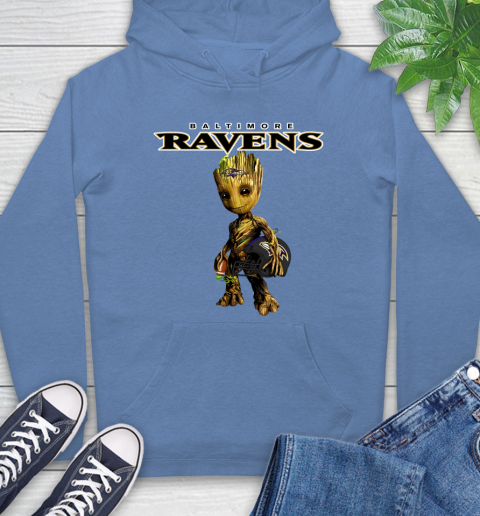 Baltimore Ravens NFL Football Groot Marvel Guardians Of The Galaxy Hoodie 11