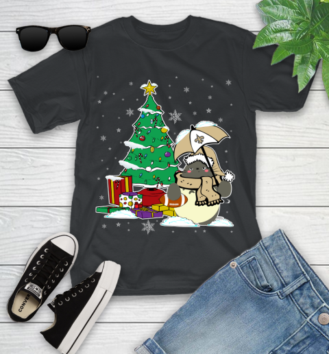 New Orleans Saints NFL Football Cute Tonari No Totoro Christmas Sports Youth T-Shirt