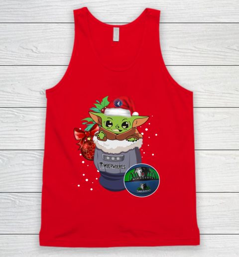 Minnesota Timberwolves Christmas Baby Yoda Star Wars Funny Happy NBA Tank Top 6