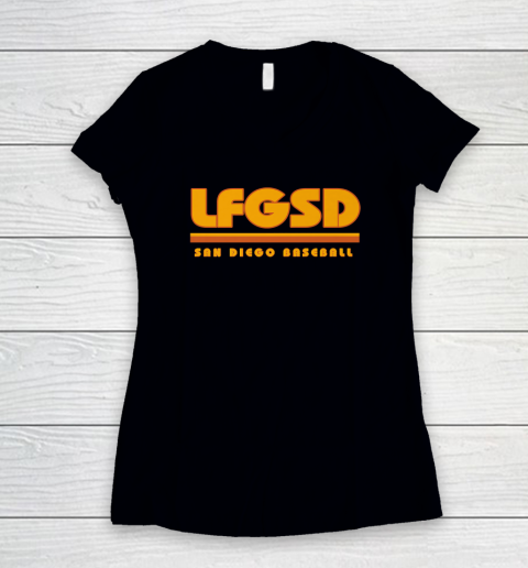 LFGSD San Diego Baseball Women's V-Neck T-Shirt