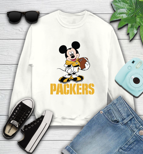 NFL Football Green Bay Packers Cheerful Mickey Mouse Shirt Sweatshirt 2