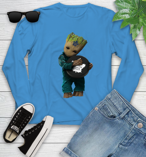 NHL Groot Guardians Of The Galaxy Hockey Sports Toronto Maple Leafs Youth Long Sleeve 7