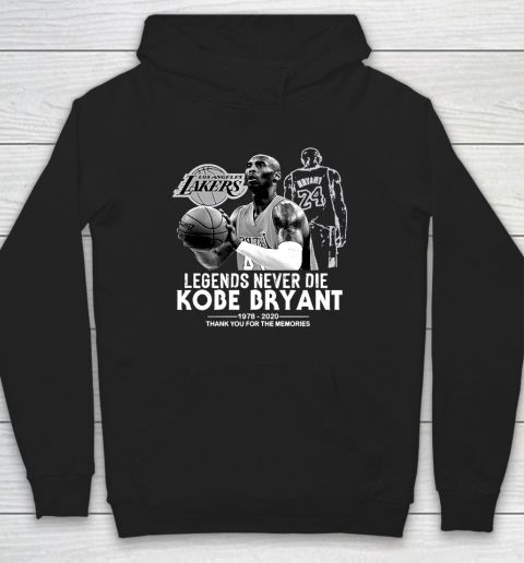 Kobe Bryant Legends Never Die 1978 2020 Thank You For The Memories Hoodie