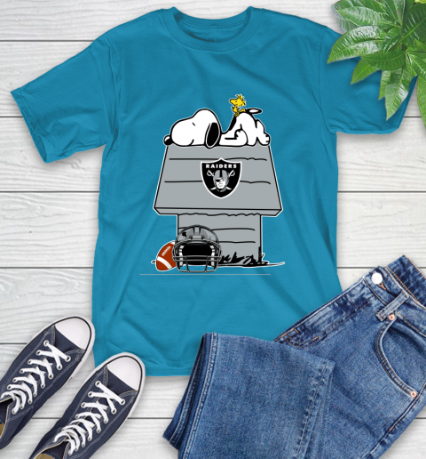 Oakland Raiders NFL Football Snoopy Woodstock The Peanuts Movie T-Shirt 8