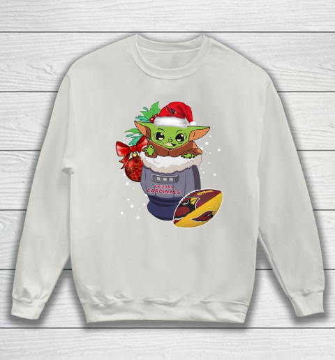 Arizona Cardinals Christmas Baby Yoda Star Wars Funny Happy NFL Sweatshirt 10