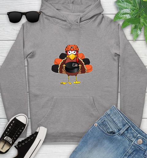 Philadelphia Flyers Turkey Thanksgiving Day Youth Hoodie 6