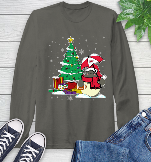 Kansas City Chiefs NFL Football Cute Tonari No Totoro Christmas Sports Long Sleeve T-Shirt 9