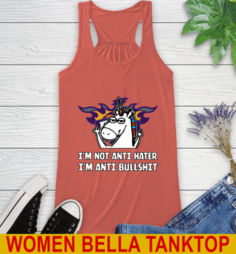 Phoenix Suns NBA Basketball Unicorn I'm Not Anti Hater I'm Anti Bullshit Racerback Tank 4