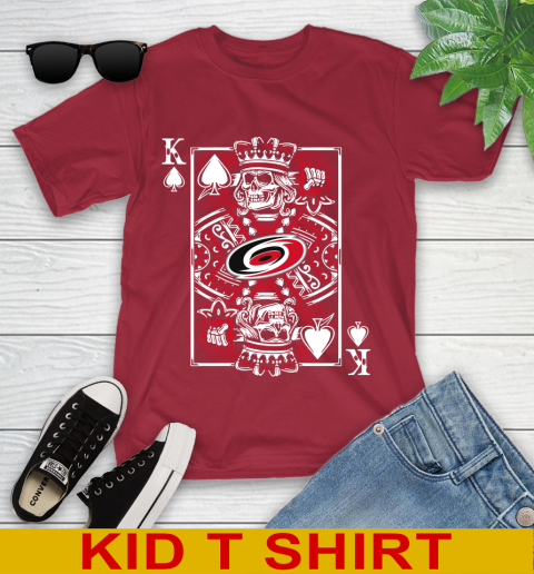 Carolina Hurricanes NHL Hockey The King Of Spades Death Cards Shirt Youth T-Shirt 12