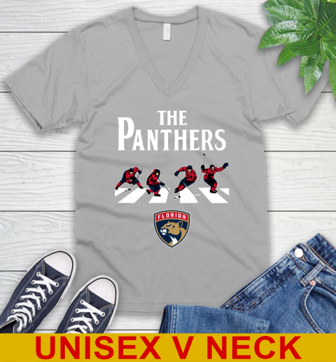 NHL Hockey Florida Panthers The Beatles Rock Band Shirt V-Neck T-Shirt 3