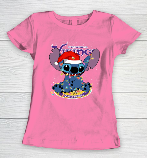Minnesota Vikings NFL Football noel stitch Christmas Women's T-Shirt 9