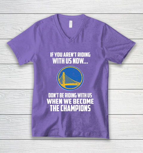 NBA Golden State Warriors Basketball We Become The Champions V-Neck T-Shirt 8