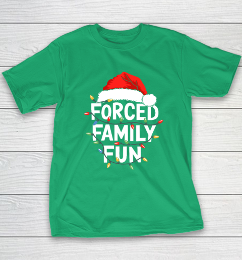 Forced Family Fun Shirt Christmas Pajamas Youth T-Shirt 4