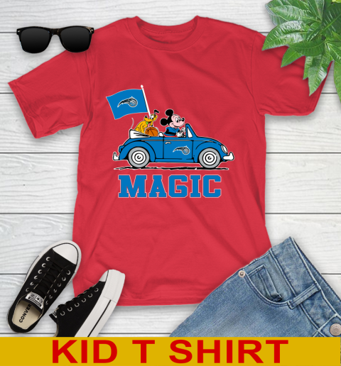 NBA Basketball Orlando Magic Pluto Mickey Driving Disney Shirt Youth T-Shirt 10