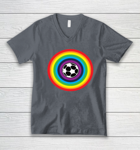 Grant Wahl Rainbow Shirt LGBT Rainbow Colours Soccer Football Worldcup 2022 Qatar V-Neck T-Shirt 3