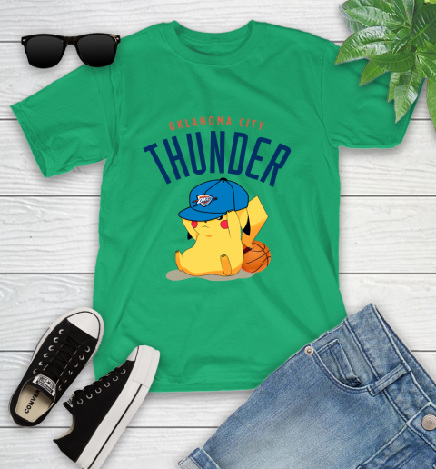 NBA Pikachu Basketball Sports Oklahoma City Thunder Youth T-Shirt 6
