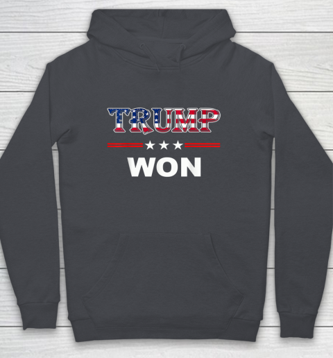 Trump Won T Shirt 4th of July American Flag Youth Hoodie 5
