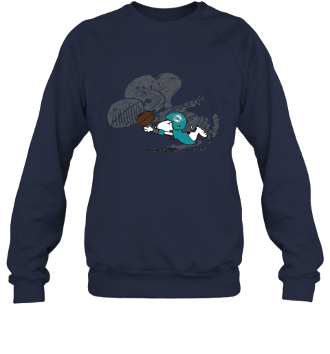 Miami Dolphins Snoopy Plays The Football Game Sweatshirt
