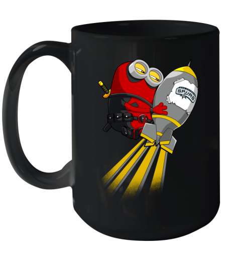 NBA Basketball San Antonio Spurs Deadpool Minion Marvel Shirt Ceramic Mug 15oz