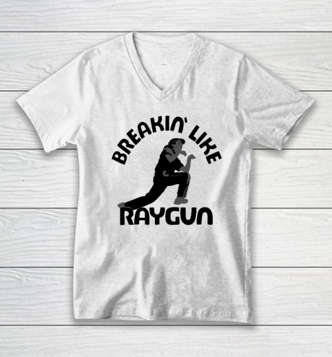 Breaking Like Raygun V-Neck T-Shirt