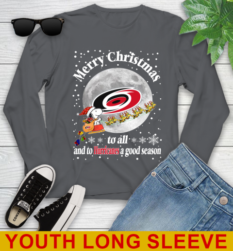 Carolina Hurricanes Merry Christmas To All And To Hurricanes A Good Season NHL Hockey Sports Youth Long Sleeve 9