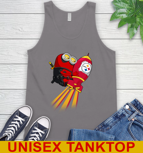NFL Football Pittsburgh Steelers Deadpool Minion Marvel Shirt Tank Top 6