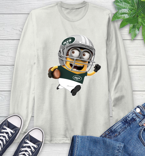 NFL New York Jets Minions Disney Football Sports Long Sleeve T-Shirt 12