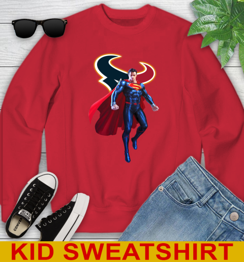 NFL Superman DC Sports Football Houston Texans Youth Sweatshirt 8