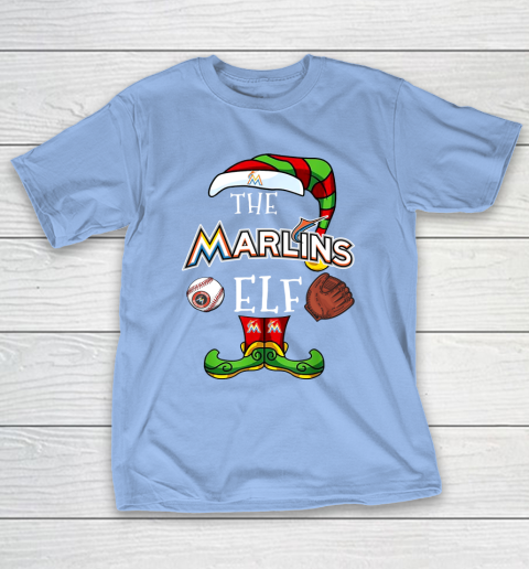 Miami Marlins Christmas ELF Funny MLB T-Shirt 10