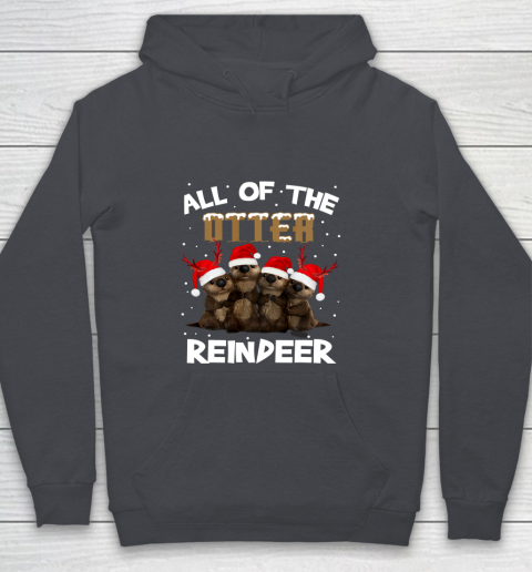 All Of Otter Reindeer Christmas Pajamas Tshirt Xmas Youth Hoodie 5