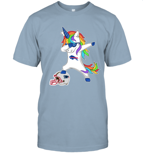 Football Dabbing Unicorn Steps On Helmet Buffalo Bills Unisex Jersey Tee