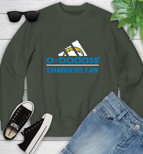 San Diego Chargers NFL Football A Badass Adidas Adoring Fan Sports Youth Sweatshirt 9