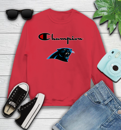 NFL Football Carolina Panthers Champion Shirt Youth Sweatshirt 5