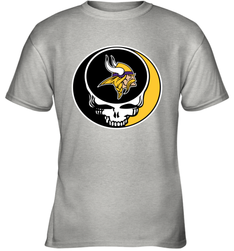 NFL Minnesota Vikings Grateful Dead Rock Band Football Sports pv6KZnKEG4z youth t shirt 26 95 151514 front ash