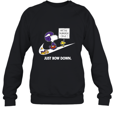 Minnesota Vikings Are Number One – Just Bow Down Snoopy Sweatshirt