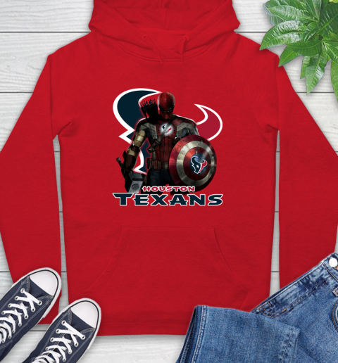 NFL Captain America Thor Spider Man Hawkeye Avengers Endgame Football Houston Texans Hoodie 10