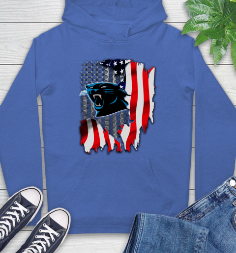 Carolina Panthers NFL Football American Flag Hoodie 9
