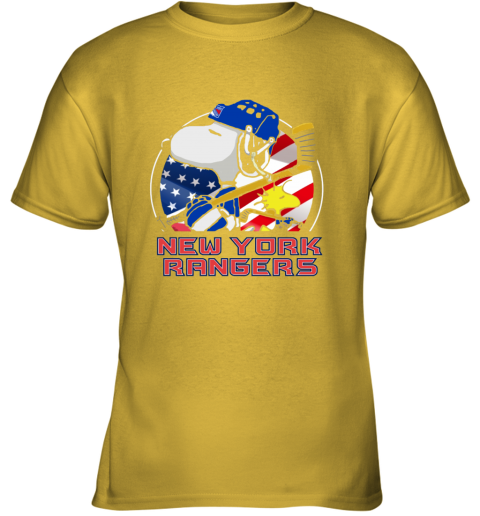 ekvf new york rangersnoopy and woodstock nhl youth t shirt 26 front daisy