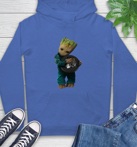 NHL Groot Guardians Of The Galaxy Hockey Sports Chicago Blackhawks Hoodie 9