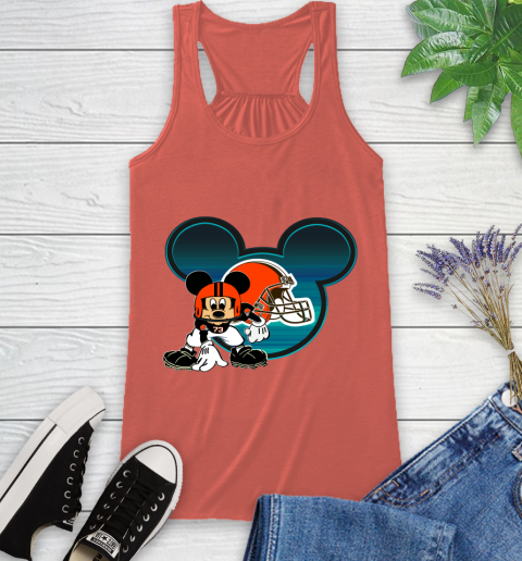 NFL Cleveland Browns Mickey Mouse Disney Football T Shirt Racerback Tank 4