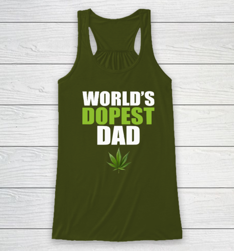 World's Dopest Dad Marijuana Racerback Tank 2