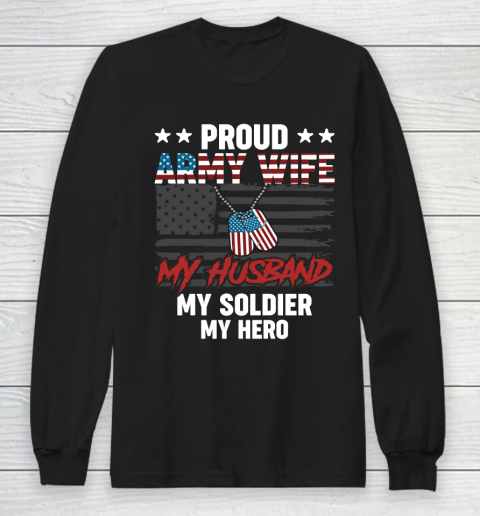Veteran Shirt Proud Army Wife Long Sleeve T-Shirt