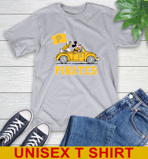 MLB Baseball Pittsburgh Pirates Pluto Mickey Driving Disney Shirt T-Shirt 6