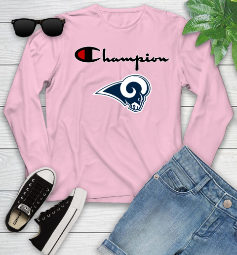 NFL Football Los Angeles Rams Champion Shirt Youth Long Sleeve 8